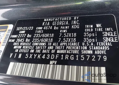 2024 Kia Sportage Sx from USA, damaged, VIN 5XYK43DF1RG157279